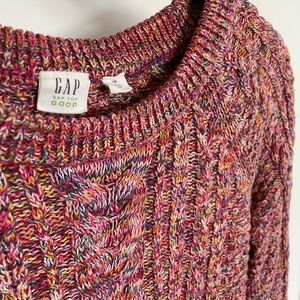XS GAP Multicolor Cable Knit 100% Cotton